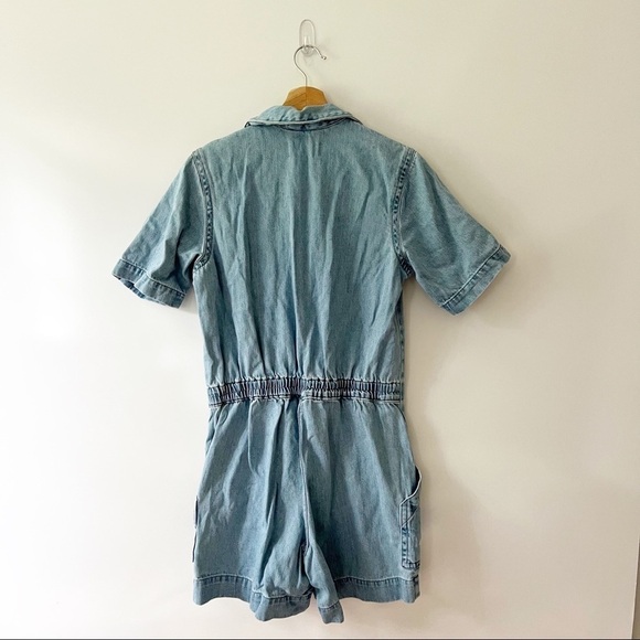 Everlane The Denim Short Coverall Overall Romper - Picture 6 of 15